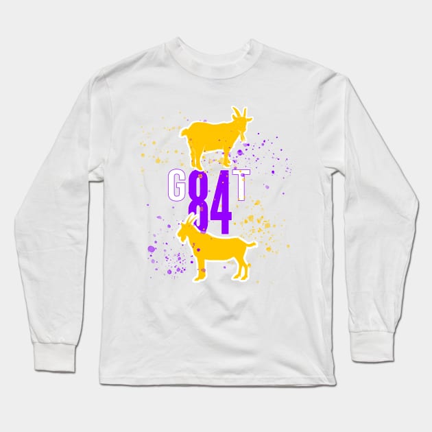 The GOAT- Purple Minnesota Moss Goat Long Sleeve T-Shirt by ahnoun